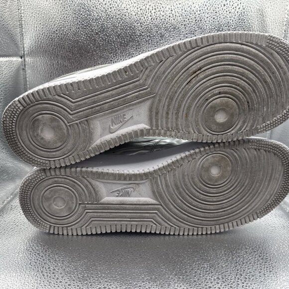 Size 14 Nike Air Force 1 SP Chrome Metallic Silver Womens Sneaker CQ6566-001 - Picture 11 of 11